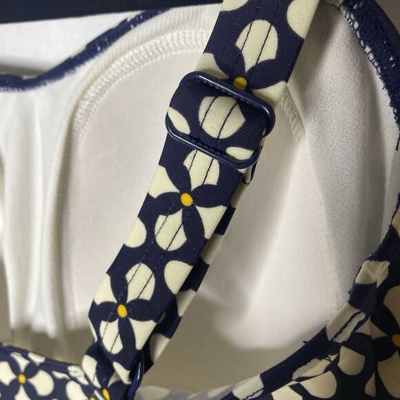 TU One Piece Swimsuit Padded Adjustable Straps Womens US 8 10 UK 12 Navy Blue - Picture 5 of 10